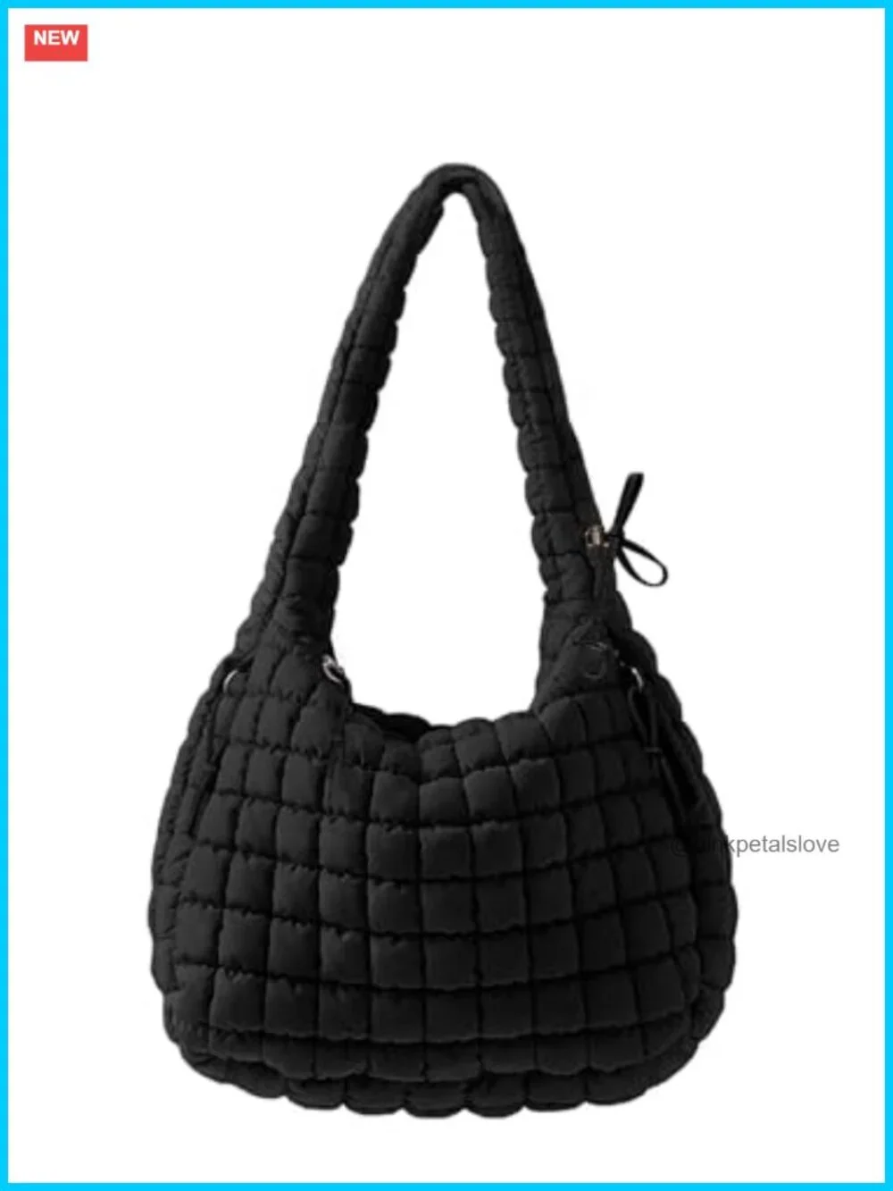 Quilted Nylon Puffer Tote Bag Crossbody Hobo Large Shoulder Bag